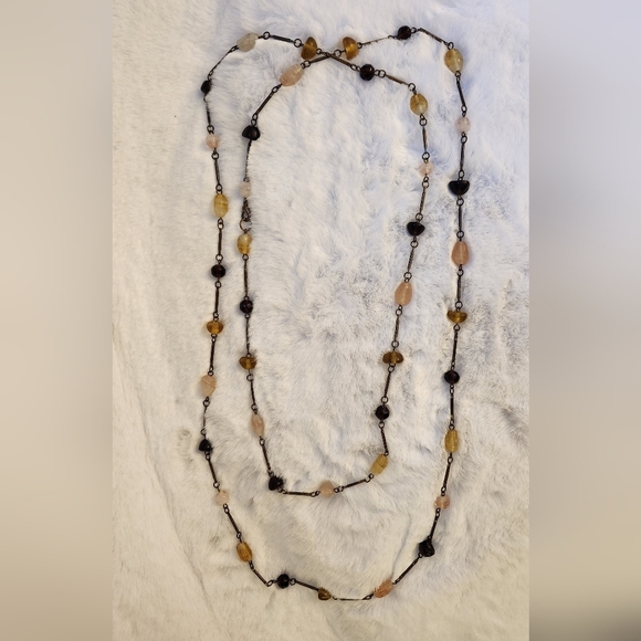 Vintage Very Long Beaded Necklace - Picture 4 of 5